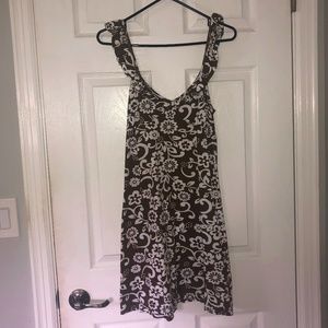 Brown and White Summer Dress